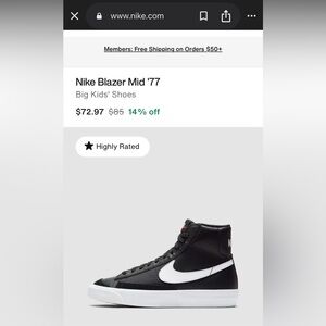 Nike Blazer Mid '77 Black and White Sneakers
